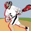Lacrosse Player Illustration Paint by numbers