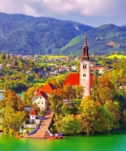 Lake Bled Paint by numbers