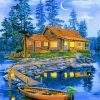 Lakeside Boat Paint by numbers