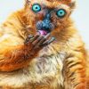Lemur Eating Paint by numbers