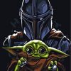 Mandalorian And Baby Yoda Paint by numbers