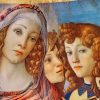 Mary With The Child And Six Angels Paint by numbers