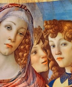 Mary With The Child And Six Angels Paint by numbers