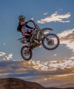 Flying Motocross Paint by numbers