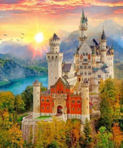 Neuschwanstein Castle paint by numbers