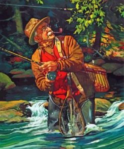 Old Fisherman Paint by number
