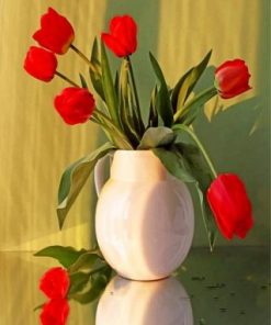 Red Flowers Paint by numbers