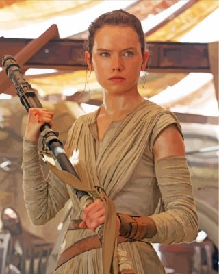 Rey From Star Wars Paint by numbers