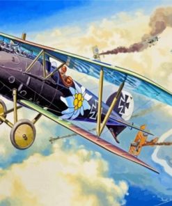 Retro Helicopter Paint by numbers