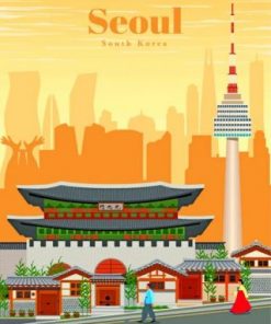 Seoul South Korea Paint by numbers