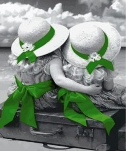 Black and White sisters paint by numbers