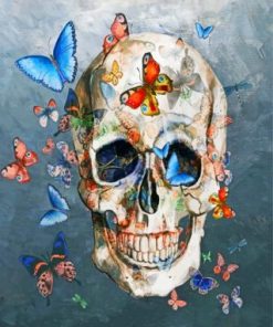 Skull And Butterflies Paint by numbers