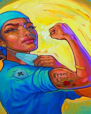 Strong nurse paint by numbers