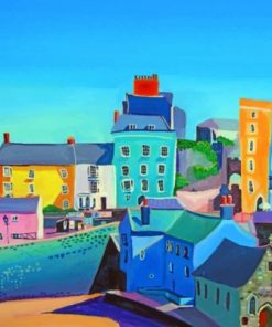 Tenby Houses Paint by numbers
