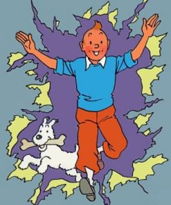 Tintin And His Pet Paint by numbers