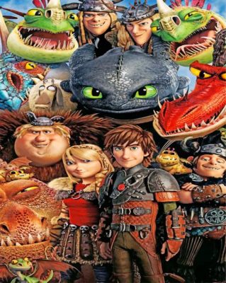 Toothless Movie Paint by numbers