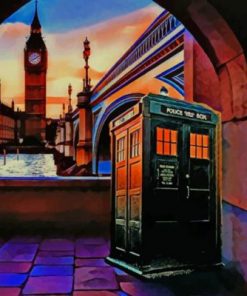 London Tardis Paint by numbers