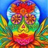 Trippy Candy Skull Paint by numbers