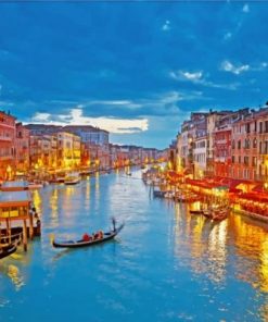 Venice Italy At Night Paint by numbers