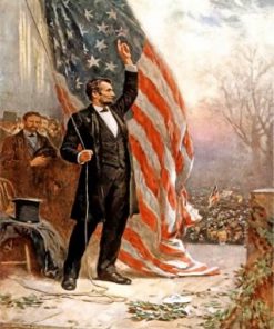 Vintage Abraham Lincoln paint by numbers