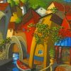 Weird Houses paint by numbers