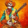 Western Skull Cowboy Paint by numbers
