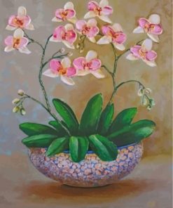 White Orchid Flowers paint by numbers