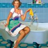 Getting Ready For A Bath Paint by numbers