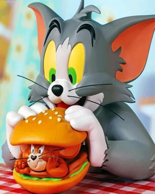 tom-and-jerry-burger-paint-by-numbers
