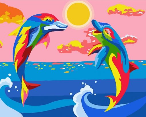 Colorful Dolphinspaint by numbers