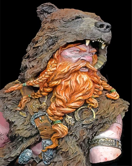 Berserker Viking paint by numbers