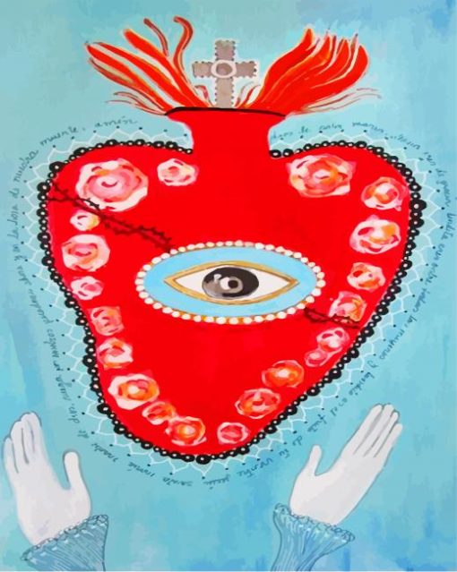 Sacred Heart paint by numbers