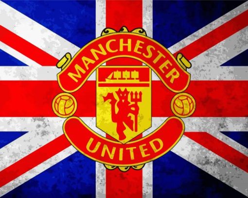 Man United Logo paint by numbers