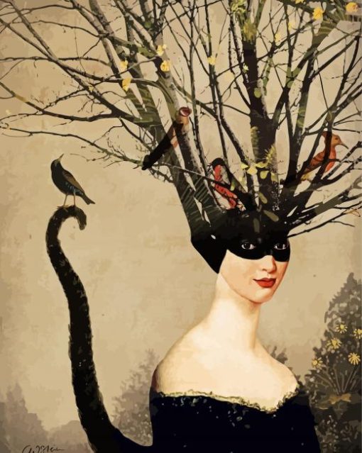 Tree Woman paint by numbers
