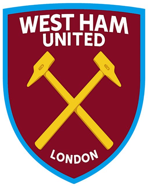 West Ham United football Club Logo paint by numbers
