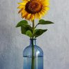 Yellow Sunflower Vase panels paint by numbres