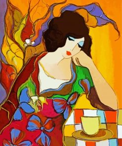 Aesthetic Calm Lady paint by numbers