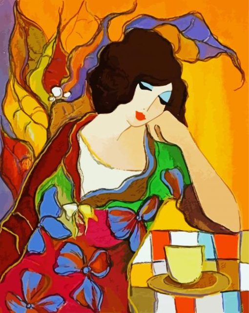 Aesthetic Calm Lady paint by numbers