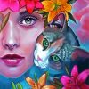 Cat And Lady paint by numbers