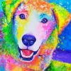 Colorful Labrador Dog paint by numbers