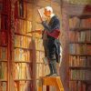 the bookworm by spitzweg paint by number
