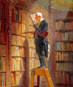 the bookworm by spitzweg paint by number