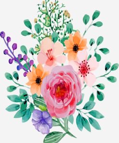 Aesthetic Flowers paint by numb