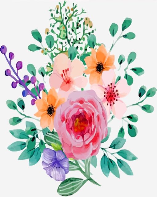 Aesthetic Flowers paint by numb