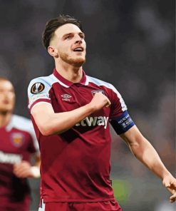 The English Footballer Declan Rice paint by numbers