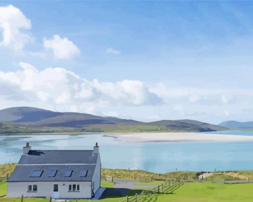 Luskentyre Beach Landscape paint by numbers