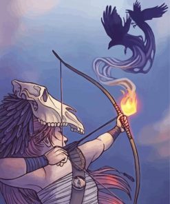 Sagittarius Warrior paint by numbe