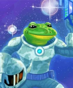 Space Frog paint by numbe