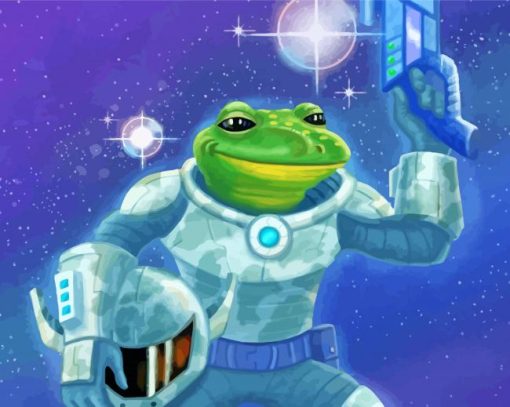 Space Frog paint by numbe