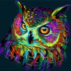 Colorful Abstract Owl paint by numbe
